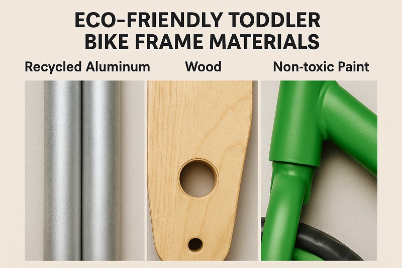 Eco-friendly toddler bike frame materials: recycled aluminum, wood, and non-toxic paint