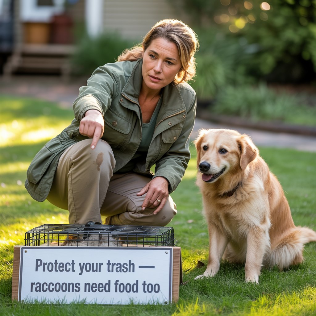 Professional wildlife expert showing how to get rid of raccoons safely