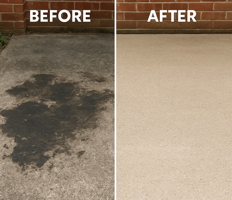 Before & After Driveway Cleaning