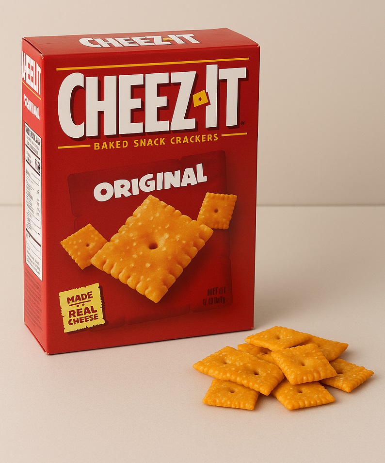 Cheez-Its crackers box, key ingredients for dog safety analysis