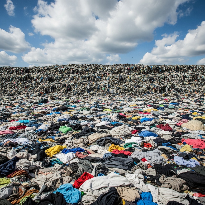 Huge landfills of synthetic fibers