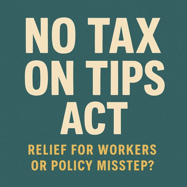 The No Tax on Tips Act: A Step Forward or a Missed Opportunity for Equity and Sustainability?
