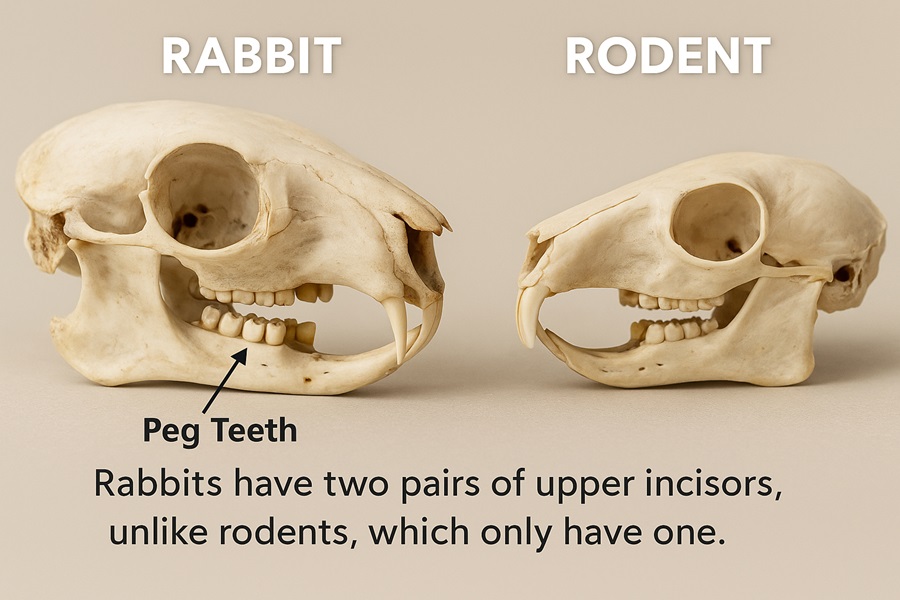 Rabbit vs. Rodent Teeth Diagram