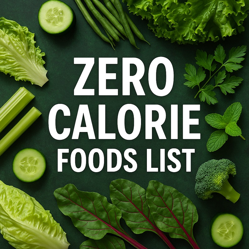 Zero Calorie Foods List (2025 Update): What You Can Really Eat Without Gaining Weight